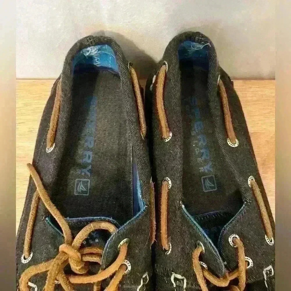 Men's Grey Sperry Slip On Canvas Boat Shoe Sneaker  Size 11 Loafer. - Picture 7 of 8